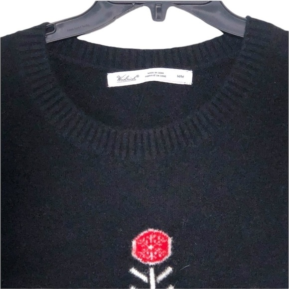 NWT Woolrich Women's Snowflake Motif Mohair Wool Blend Sweater size M - Picture 3 of 10